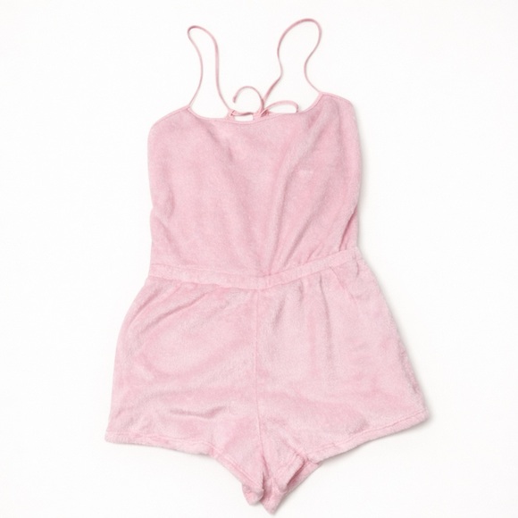 mapale Other - Mapalé Pink Terry Romper Y2K Lounge Pajamas Size L